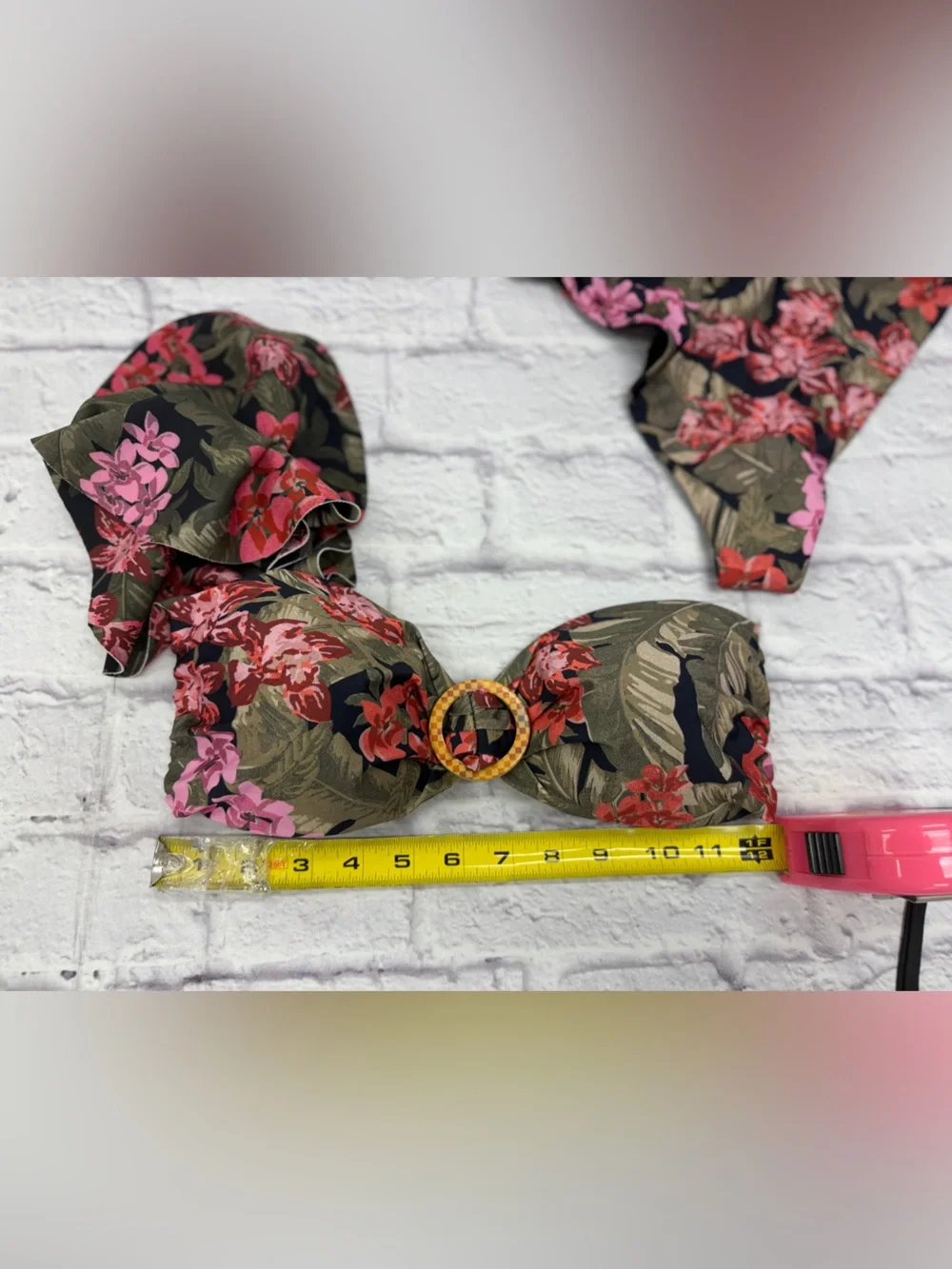 Beach Riot Rita Bikini Top (Sz M) and Halle Bottom (Sz L) In Fuchsia Orchid